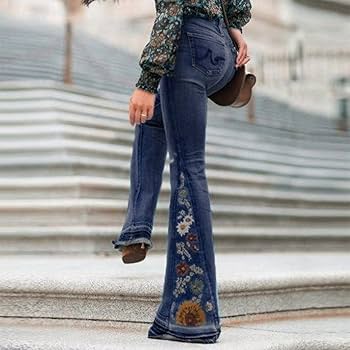 本日までHIGH WAIST BELL-BOTTOM DENIM PANTS Amazon.com: QJBMEI Bell Bottom Jeans for Women High Waist